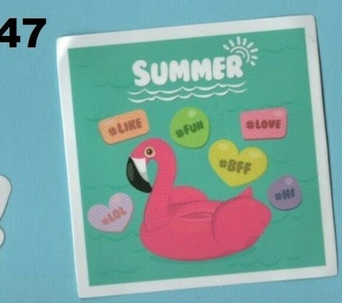 FLAMINGO Sticker: 50+ styles BIRDS pink SCRAPBOOK Collectible TROPICAL beautiful - Picture 74 of 76