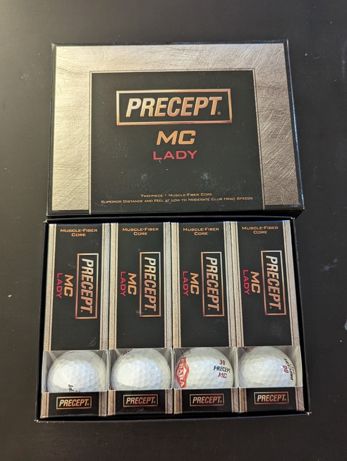 Precept MC Lady Golf Balls Box NOS NEW Muscle Fiber Core Logo eBay