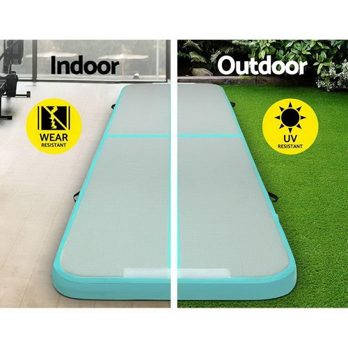 Everfit GoFun 3X1M Inflatable Air Track Mat with Pump Tumbling Gymnastics Green - Picture 5 of 8