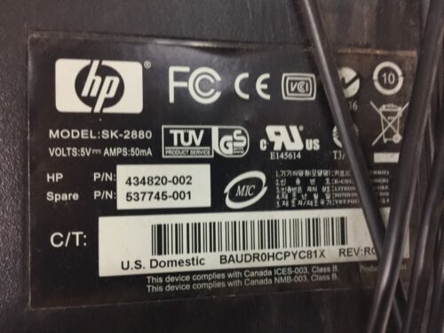 USED (LOT OF 6) HP SK-2880 KEYBOARD 434820-002 - Picture 2 of 4
