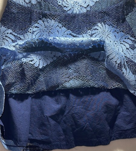 MISS BEHAVE GIRLS 2 Piece Lace Blue Outfit Skirt & Top Size 14 Blue Toned Dressy - Picture 9 of 19