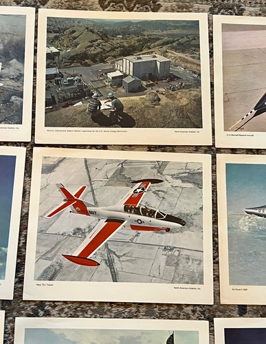 Lot of 9 USAF North American Aviation Prints Posters Vintage 1960’s 15x12 - Bild 4 von 10