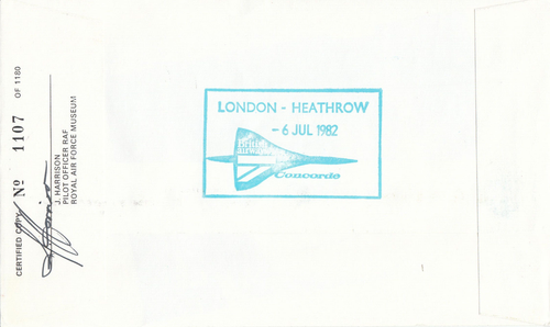 1st Atlantic Solo SIGNED / CONCORDE FLOWN RAF FF38 GB Jersey Cover 1982 (144741) - Picture 2 of 2