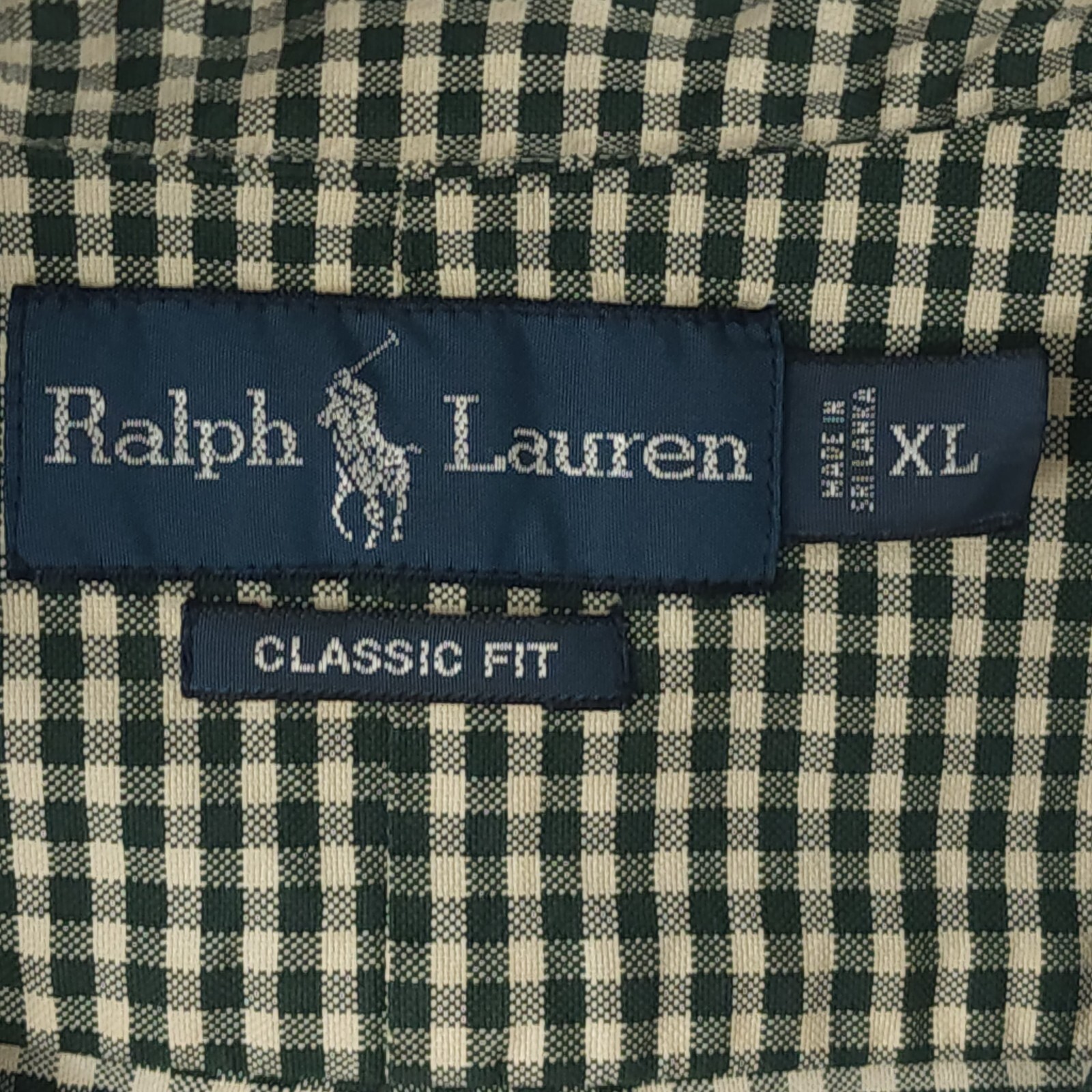 Polo Ralph Lauren Mens Sz XL Oxford Shirt L/S Classic Dark Green Plaid ...