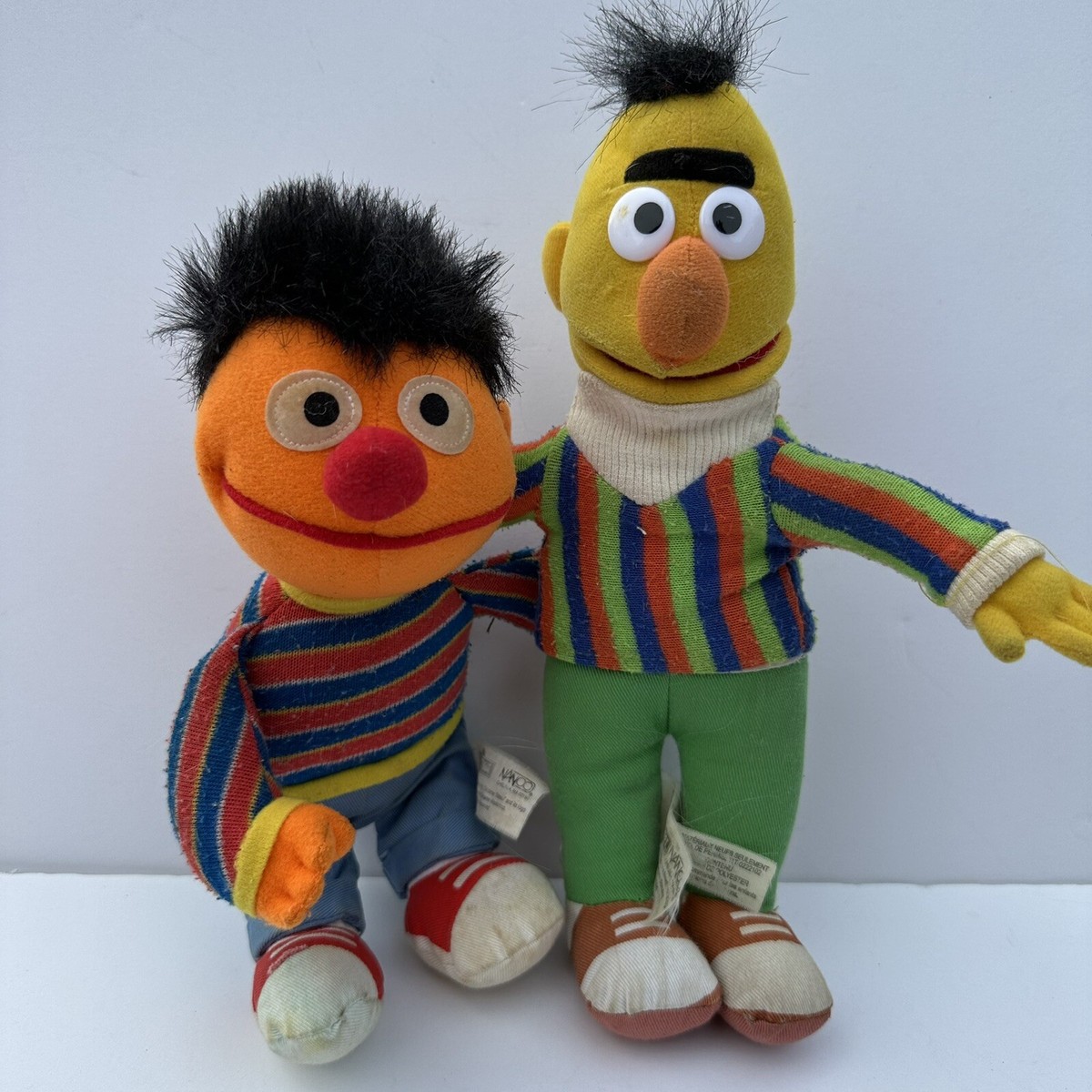 2003 Hasbro Bert and Ernie Sesame Street Workshop Soft Plush