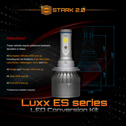 40W 4500LM LED Motorcycle Headlight Conversion Kit Bulb or 1Pc or Pair White (D) - Picture 8 of 15
