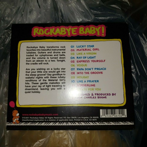 Rockabye Baby Lullaby Renditions of Madonna 9679 Nursery Sleep Music - Picture 2 of 2