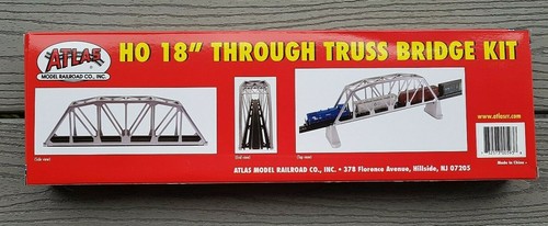 ATLAS 1/87 HO SCALE CODE 83 N/S 18" STRAIGHT THROUGH TRUSS BRIDGE KIT # 593 F/S - Bild 7 von 9