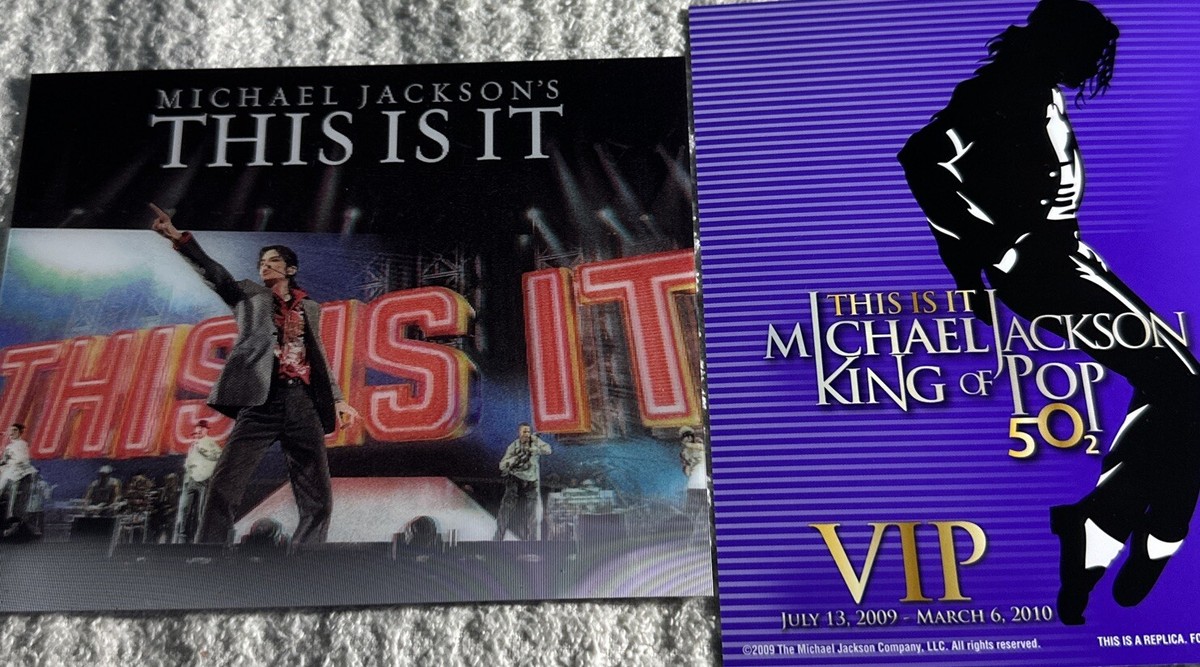 MICHAEL JACKSON This is it TOUR 3D Backstage Passes Set Of 2