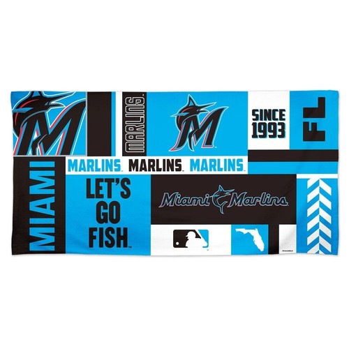MIAMI MARLINS COLOR BLOCK 30"X60" SPECTRA BEACH TOWEL NEW WINCRAFT 👀