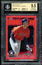 George Springer Rookie Card 2014 Topps Update Red Hot Foil #US-10 BGS 9.5
