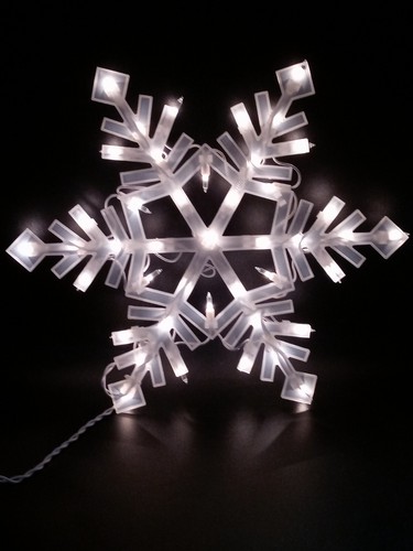 Beleuchtete Weihnachtsdekoration Weihnachten Schneeflocke Fenster Silhouette 15,5" - Bild 3 von 5