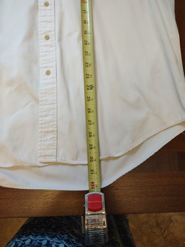 Tommy Hilfiger Cross Paddle Logo Mens L Button Down Shirt Khaki Vintage RARE - Picture 8 of 9