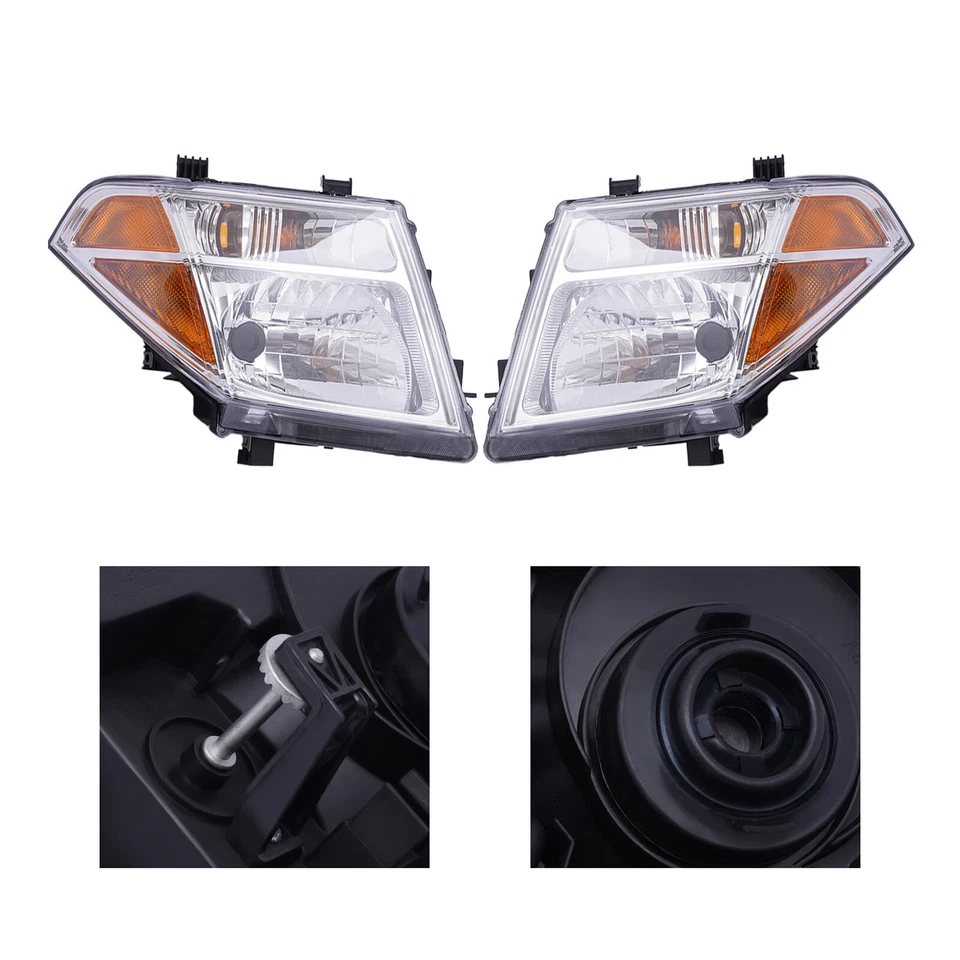 For 2008 2009 2010 2011 2012 Pathfinder Headlights Headlamps Chrome Left+Right Foto 4 de 4