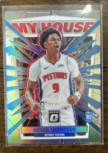 2023-24 Optic Basketball Ausar Thompson My House #18 Silver Holo Pistons