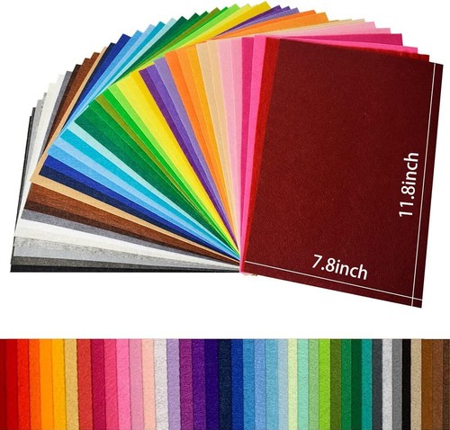 40 Pcs 8x12 Inch Felt Sheets for DIY Crafts 1mm Thick Non Woven Felt Sheets - Picture 6 of 7