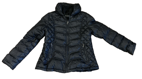 GUESS Los Angeles Black Down Feather Puffer Jacket Coat Women Sz Large - Picture 11 of 16