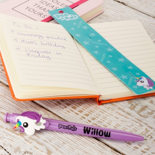 Kinder Personalisierte Stifte Name Zoo Tier Blau Kugelschreiber Schule Geschenk Jungen Mädchen - Bild 4 von 232