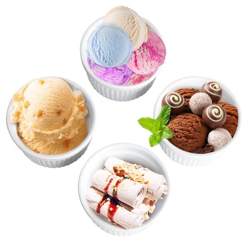 4 Pack 8oz Porcelain Ramekins Pudding Cup Baking Cup Bowl Dishes for Sauce - Picture 6 of 6