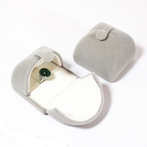 High Quality Double Open Flannelette Jewellery Box Ring Gift Box - Picture 8 of 14