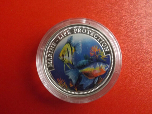 * Liberia 5 Dollars 1996 Silber PP *Marine-Life Protection (Schub128 ) * Liberia 5 Dollars 1996 Silber PP *Marine-Life Protection (Schub128 )