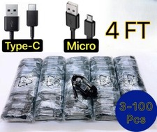 LOT 10-100 Type-C USB-C Fast Charging Cable For Samsung Phone Android iPhone