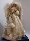 Beautiful Vintage Christmas Angel Home Decoration 16.5" Tall Cream Color