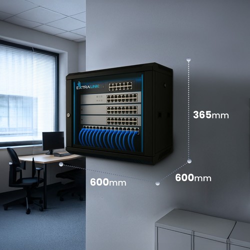 Szafka sieciowa Szafka serwerowa Obudowa ścienna 19" 4HE 6HE 9HE 12HE 600x600/600x450 - Zdjęcie 30 z 120