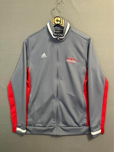Adidas Track Jacket Youth Large Mens Small  Thunderbirds Gray Full zip Sports - Picture 1 of 7