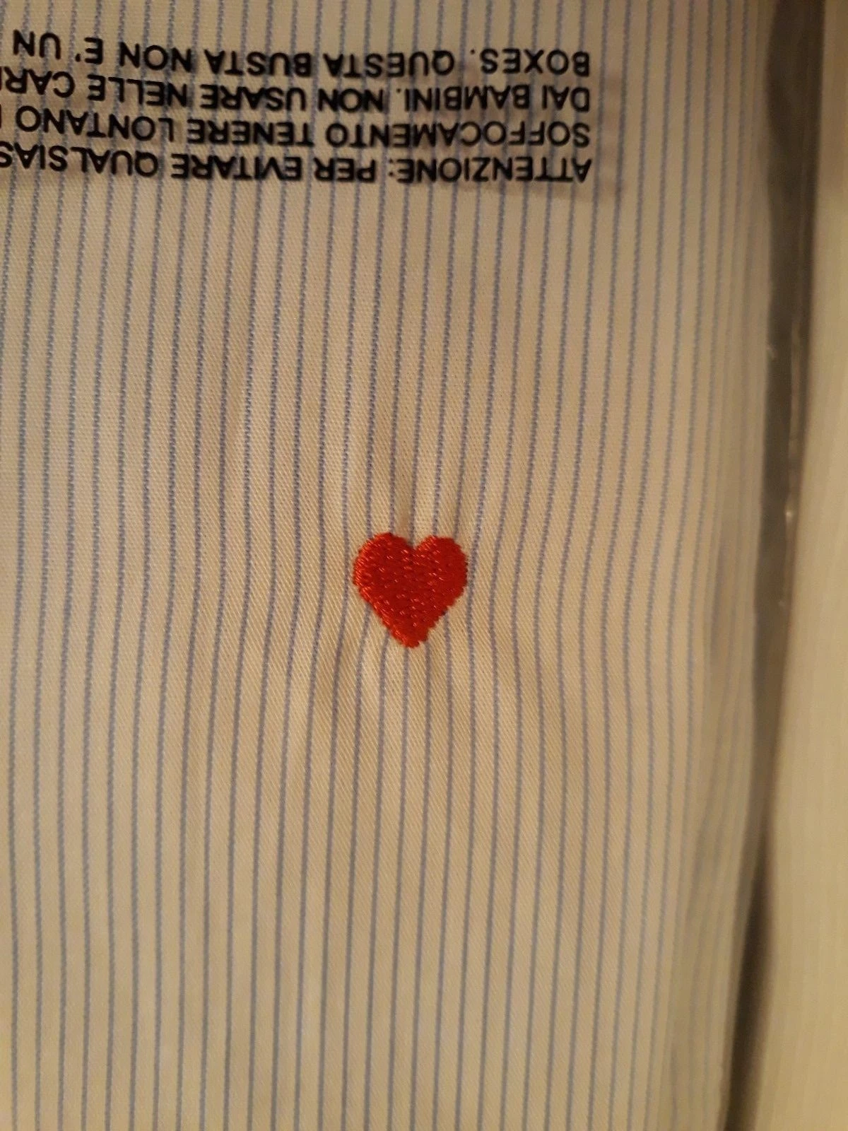 MOSCHINO X1B SHIRT – BLUE AND WHITE STRIPED 39 40" CHEST BNWT