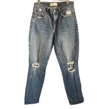 Abercrombie  Fitch The Boyfriend Mid Rise Distressed Denim Jeans Size 26 2R