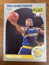 1990 Hoops Basketball TIM HARDAWAY RC #113 Golden State Warriors