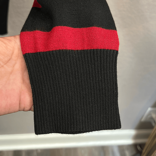 RB22 Ci Sono red/black long sleeve pullover sweater size medium - Picture 5 of 9