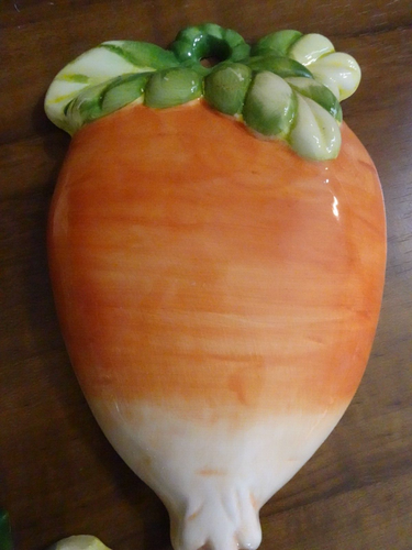 VEGETABLES Ceramic Onion, Corn, Pepper, Melon, Carrot Kitchen Wall Decor 5pcs - Picture 7 of 17