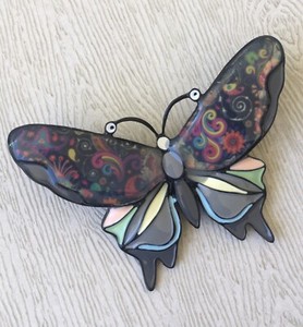 Unique-large-Butterfly-Brooch-enamel-on-Metal