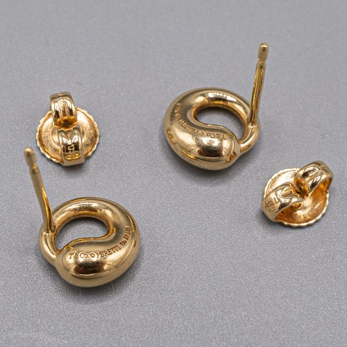 Tiffany & Co. 18K Yellow Gold Elsa Peretti Small Eternal Circle Stud Earrings - Picture 9 of 13