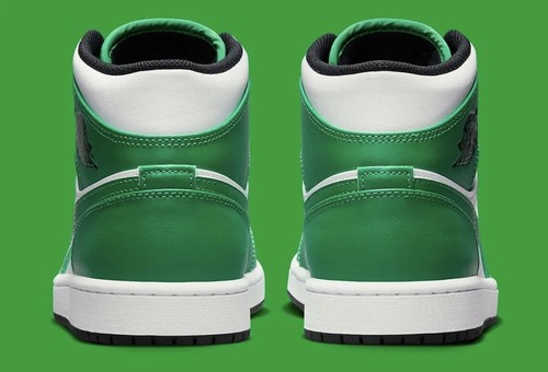 BRAND NEW Nike Air Jordan 1 Mid Shoes Lucky Green White Men's Size 13 DEADSTOCK - Picture 19 of 19
