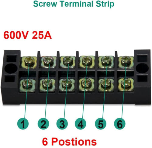 15pcs 5 Sets 6 Positions Dual Row 600V 25A Screw Terminal Strip Blocks with + 6 - Picture 4 of 8