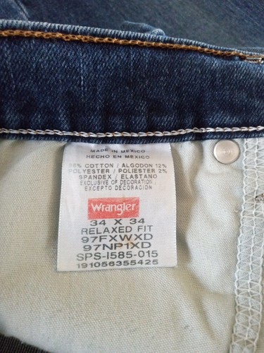Wrangler Premium Jeans Herren entspannte Passform mittlere Wäsche Größe 34 x 34 - Bild 8 von 8