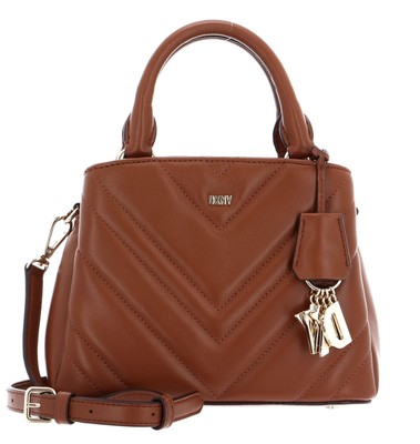 DKNY Paige Lamb Satchel S Umhängetasche Tasche Caramel hellbraun