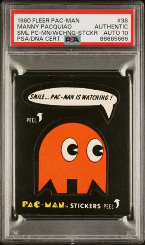1980 Fleer Pac-Man Manny Pacquiao Signed PSA/DNA Auto 10 Pop 1 Cert # 04034873 - Picture 2 of 4