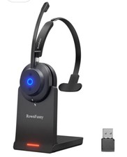 Bluetooth Headset with Mic for Work, Wireless Headphones for PC, Office, Call Ce