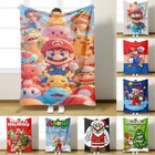 3D Christmas Mario Print Series Sleeping Blanket, Sofa Bed Sheet Blanket