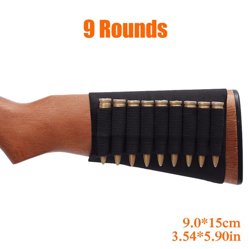 5/8/9/14 Rounds Shotgun Buttstock Ammo Pouch Shell Holder Elastic Gun Accessory - Picture 10 of 33