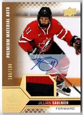 2022 UD Team Canada Women Premium Material Auto Patch JILLIAN SAULNIER #46 #/199