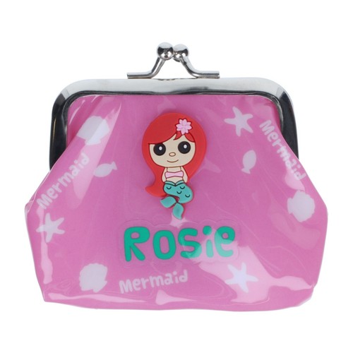 Girls Small Personalised Name Kids Cute Animal Character Plastic PVC Coin Purse - Picture 128 of 148