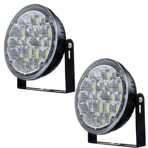 2X 12V 18LED Round Car Fog Lamp Driving DRL Daytime Running Bright White Li.h3 - Picture 7 of 12
