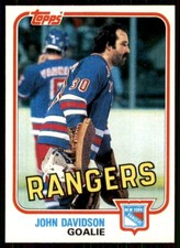 1981-82 Topps John Davidson New York Rangers #95