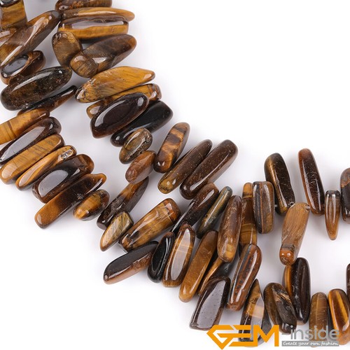 Natural Freeform Gemstone Sticks Spike Chips Beads For Jewellery Making 15" AU - Picture 9 of 78
