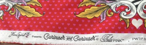 1/2 Yard Curiouser and Curiouser "THE RED QUEEN" Tula Pink Fat Quarter PWTP 160 - Picture 3 of 4